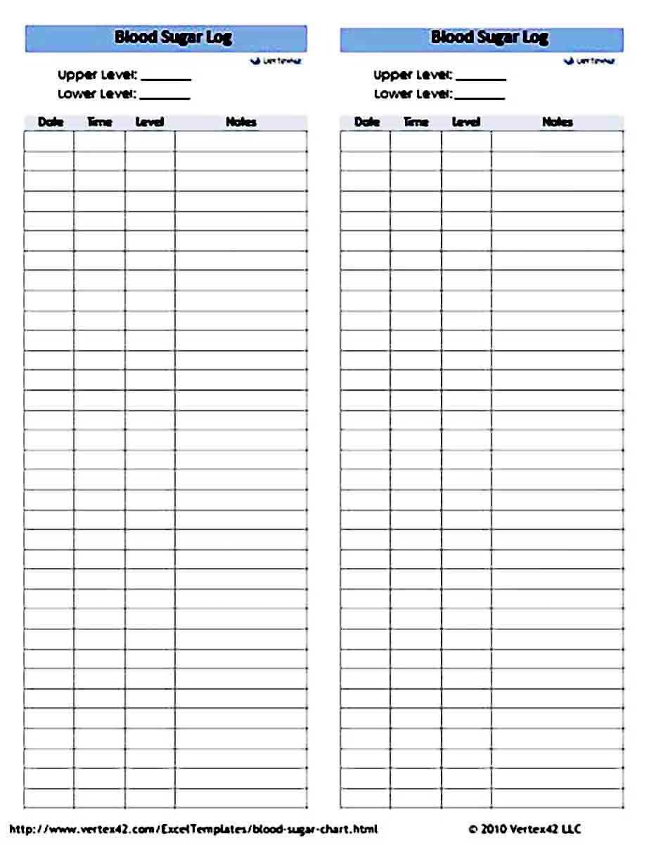 blood sugar log