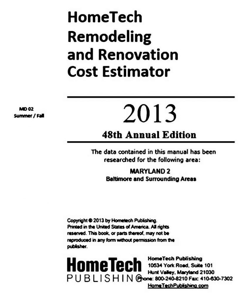 home remodeling estimate templates