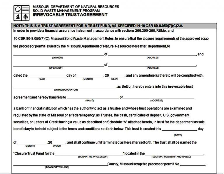 Sample Trust Amendment Form Mous Syusa   Irrevocable Trust Amendment Form 768x599 