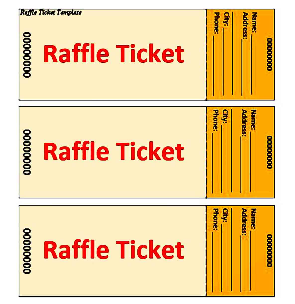 raffle ticket templates