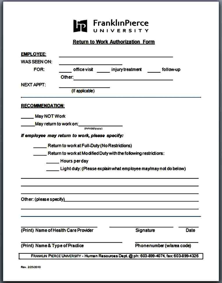 Sample Work Authorization Form | Mous Syusa