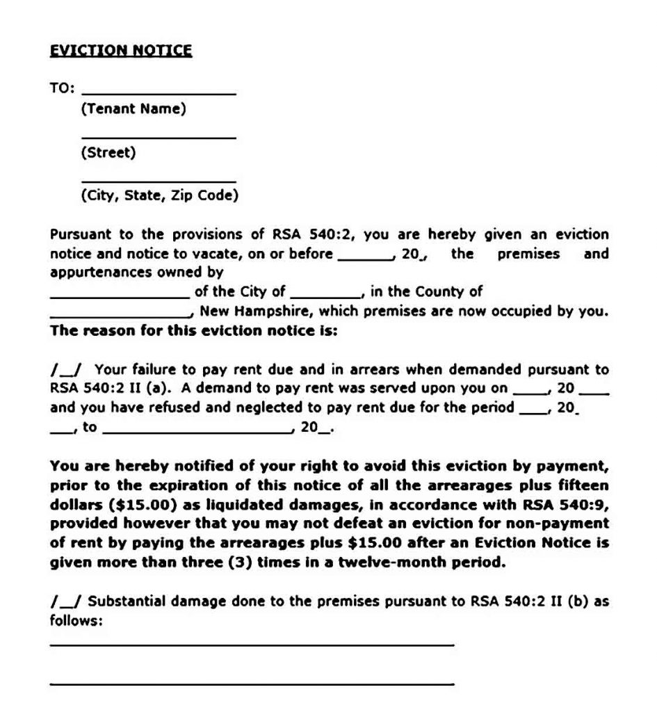 Printable Eviction Notice Template | Mous Syusa