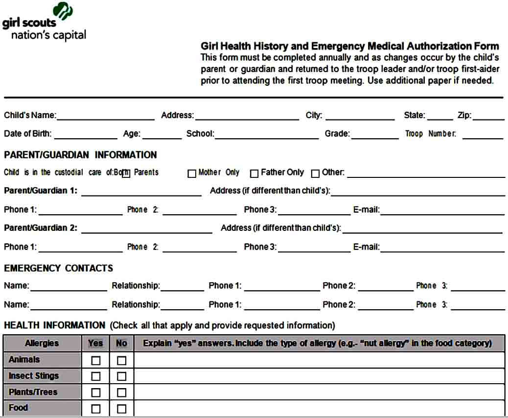 sample medical authorization form