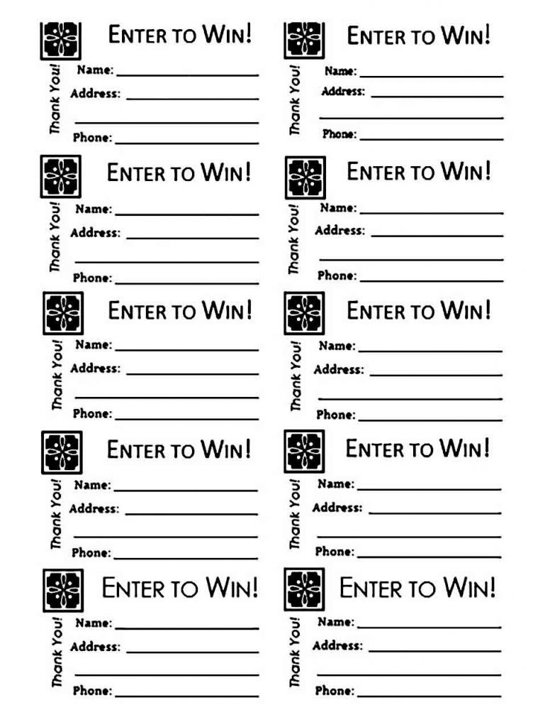 Printable Raffle Ticket Template Mous Syusa