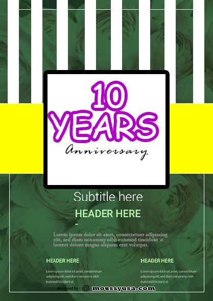 Anniversary Flyer template ideas