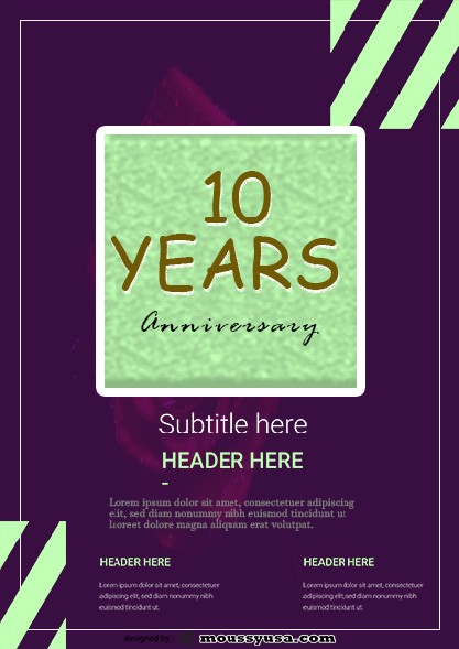 Anniversary Flyer template sample