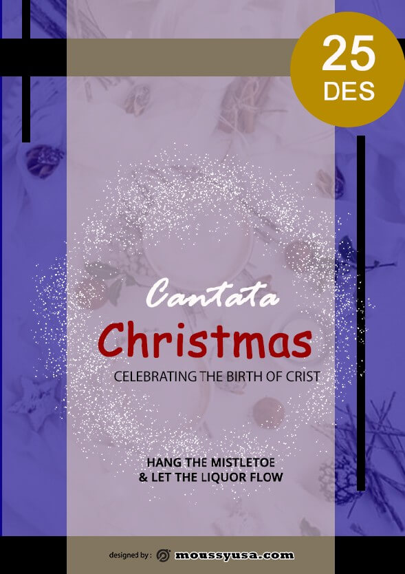 Christmas Church Flyer template design