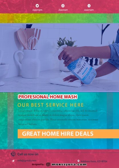 House Cleaning Services Flyer template design