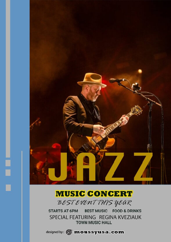 Jazz Concert Flyer design psd