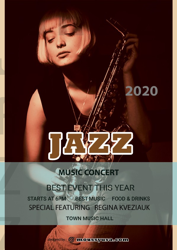 Jazz Concert Flyer template design