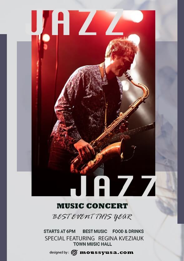 Jazz Concert Flyer template example