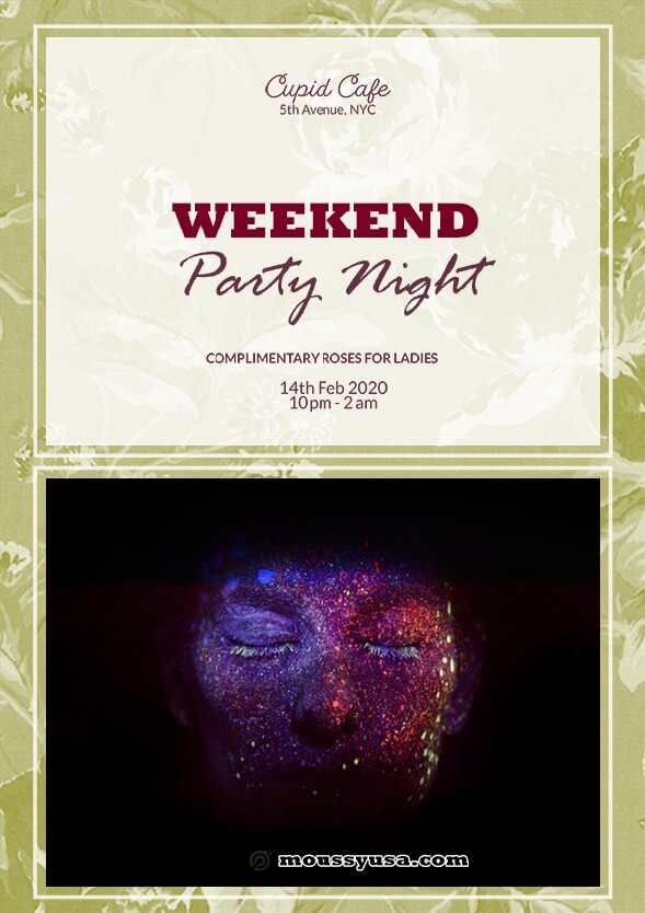 Weekend Night Party Flyer template design