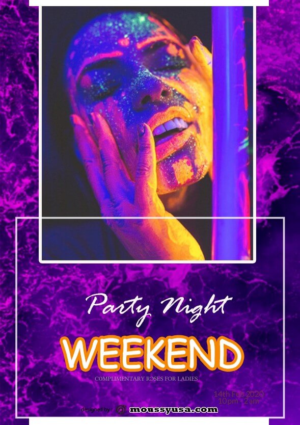 Weekend Night Party Flyer template ideas
