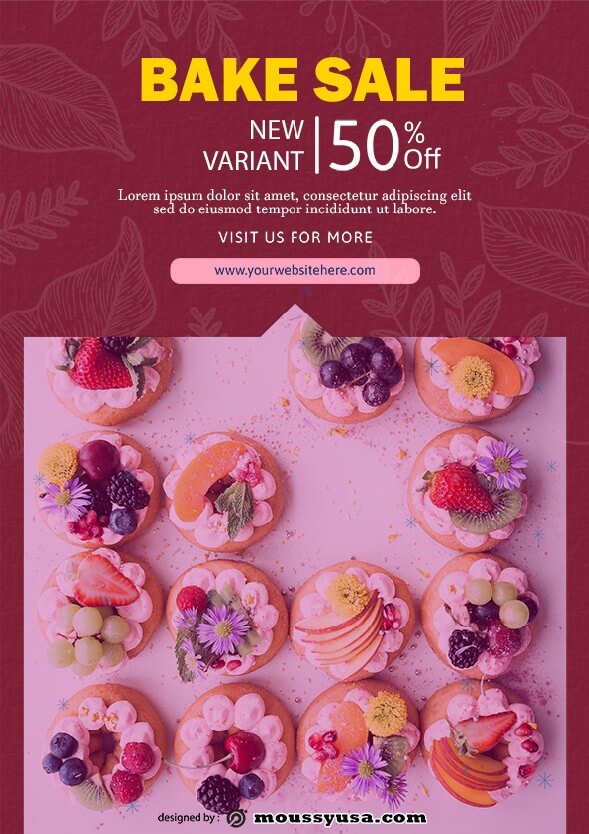 bake sale flyer design template