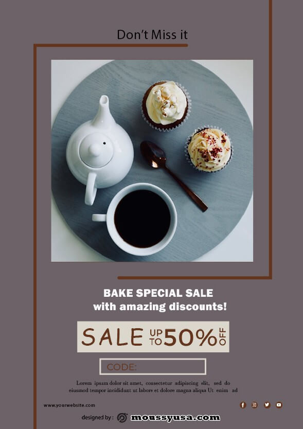 bake sale flyer template example