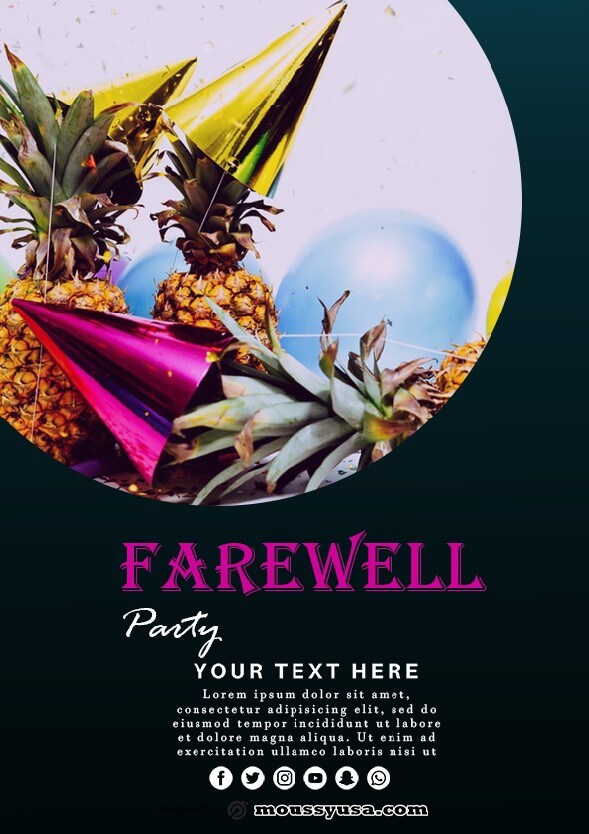 Farewell Party Flyer free psd | Mous Syusa