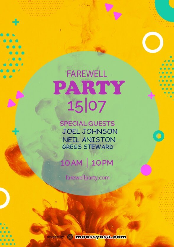 farewell party flyer template ideas