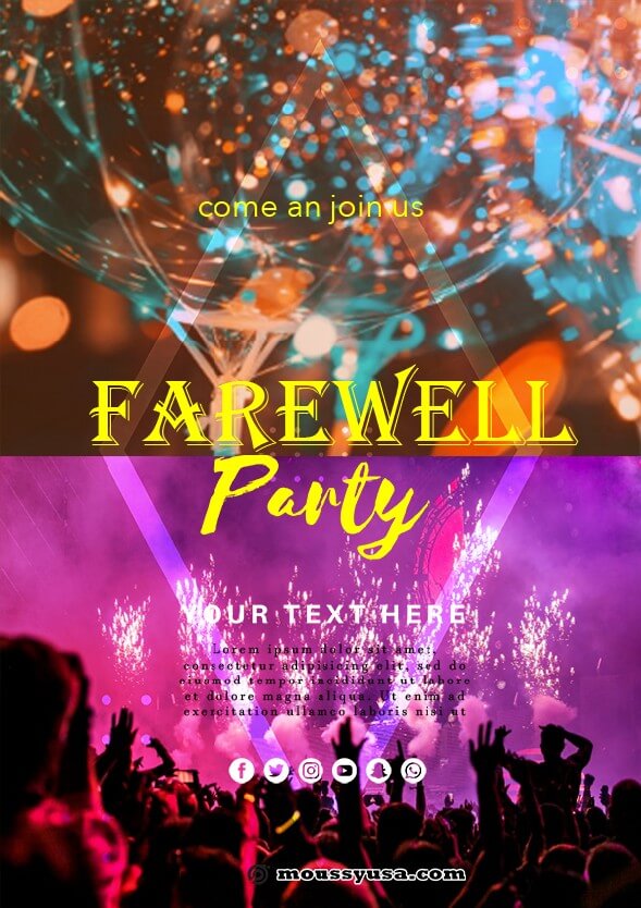 farewell party flyer template sample