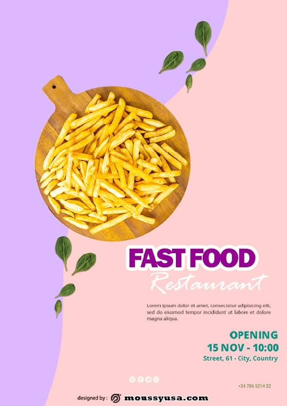 fast food restaurant flayer template ideas