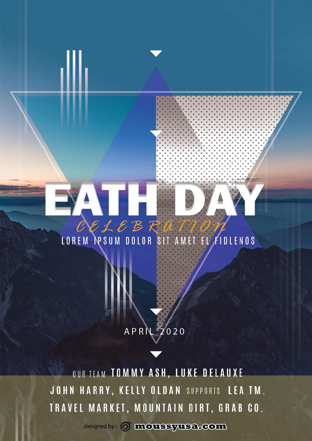 international earth day flayer design psd