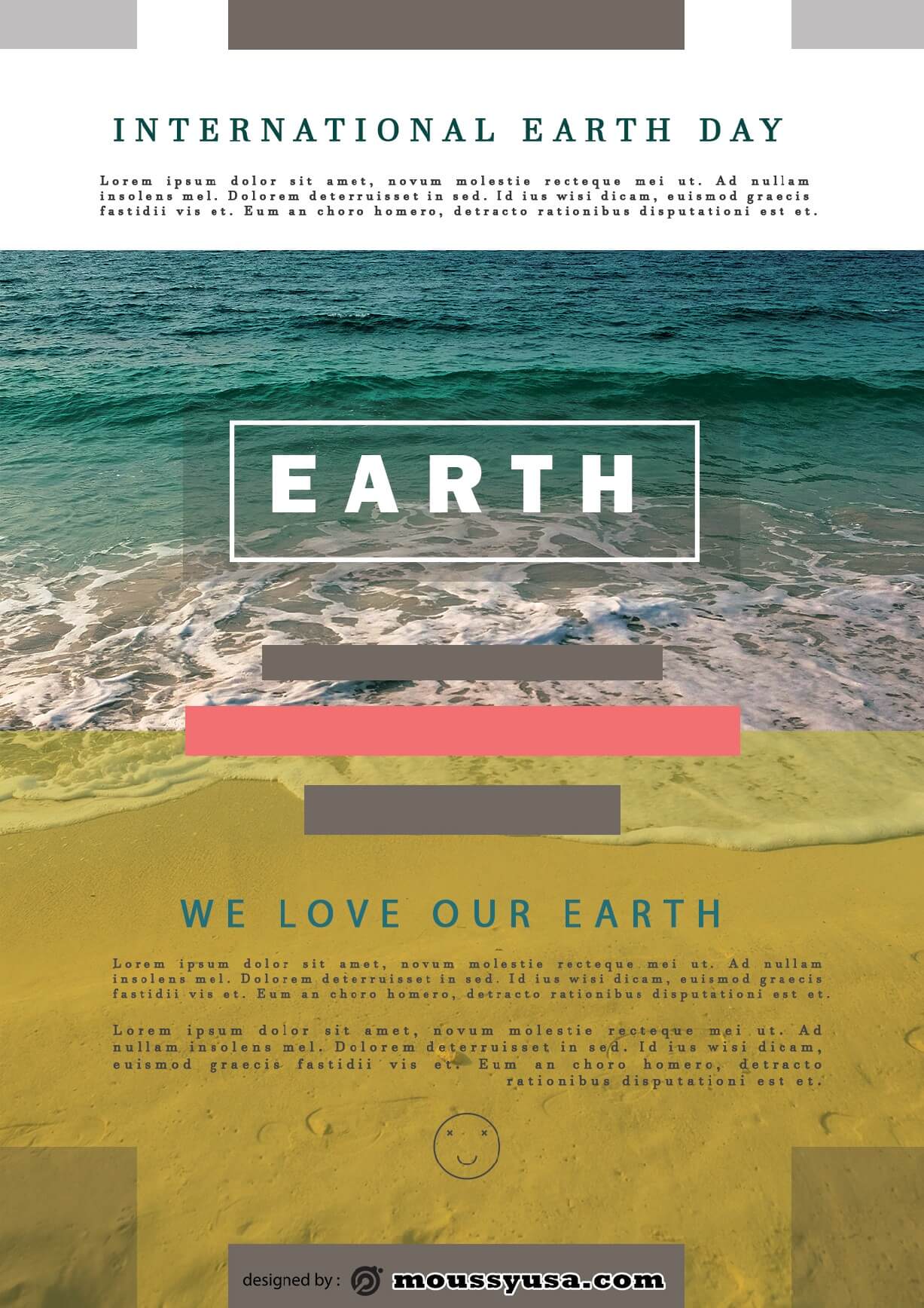 international earth day flayer design template