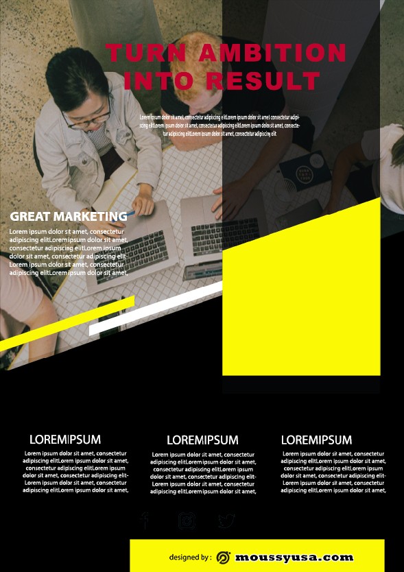 modern marketing flyer design template