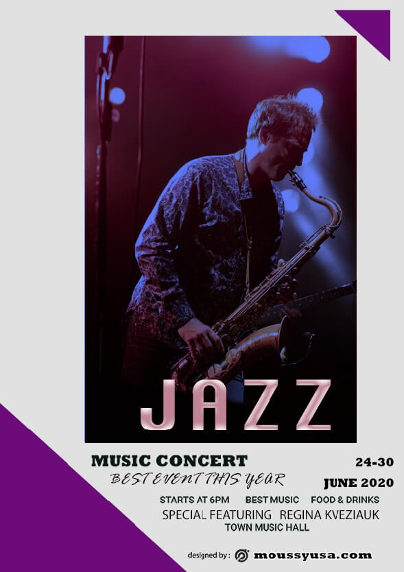 psd template for Jazz Concert Flyer