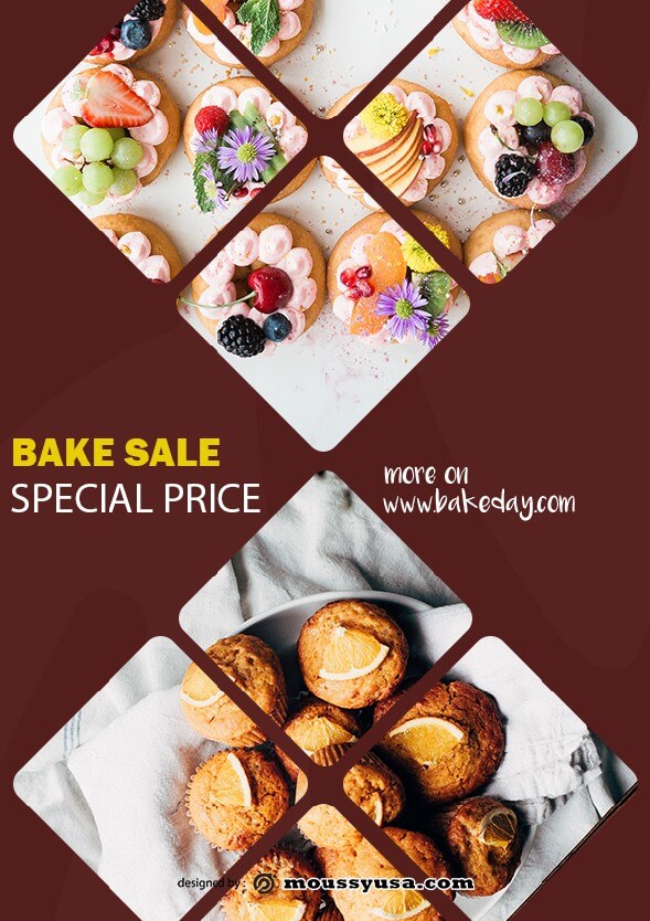 psd template for bake sale flyer