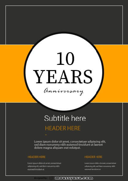 sample Anniversary Flyer templates