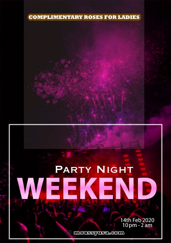 sample Weekend Night Party Flyer templates