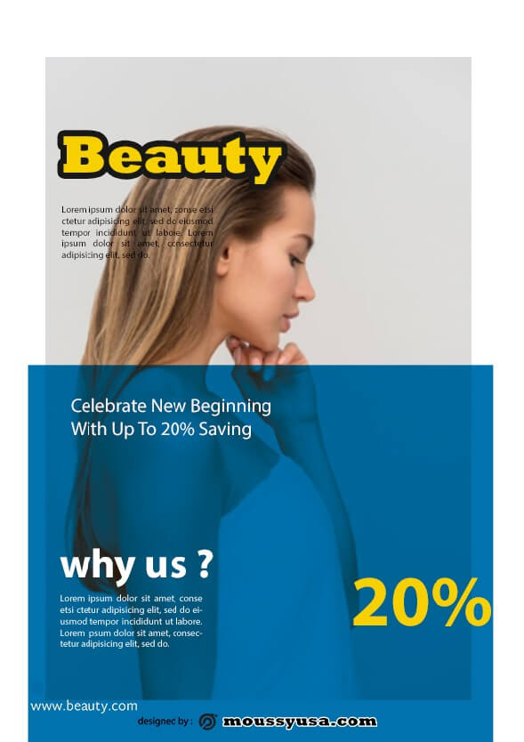 skin care clinic flyer template design