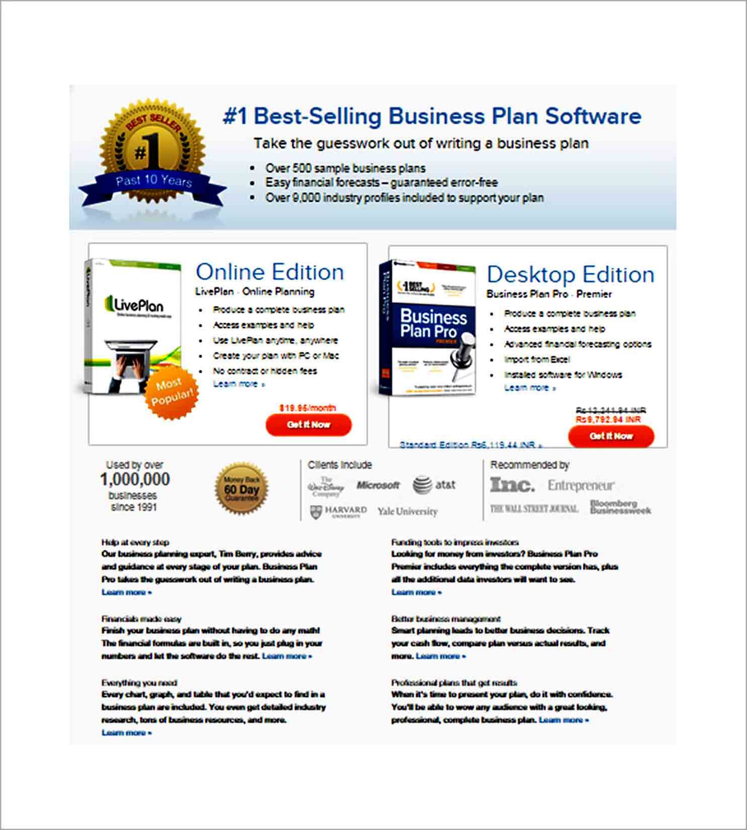 Templates Best Selling Business plan So