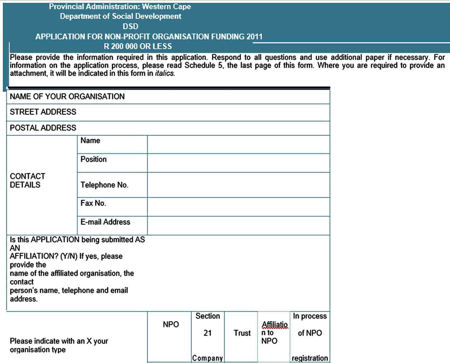 Templates Non Profit Business Plan Te