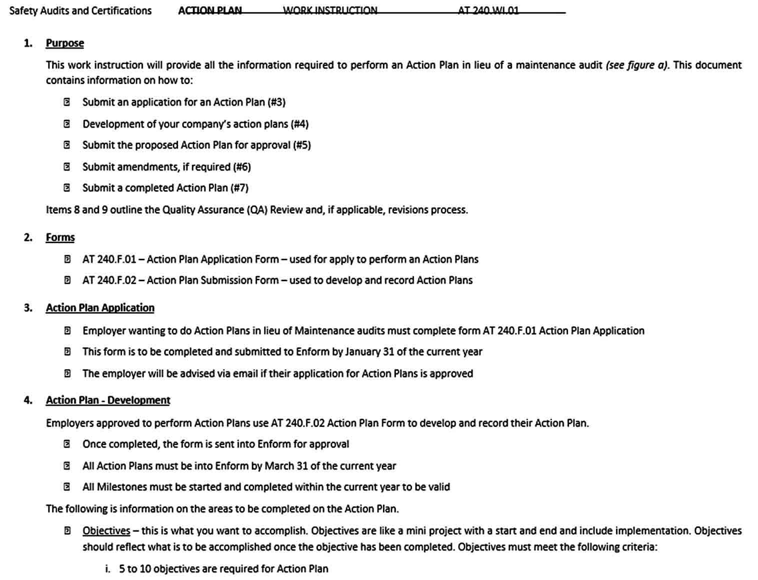 Templates Safety Audit Actio