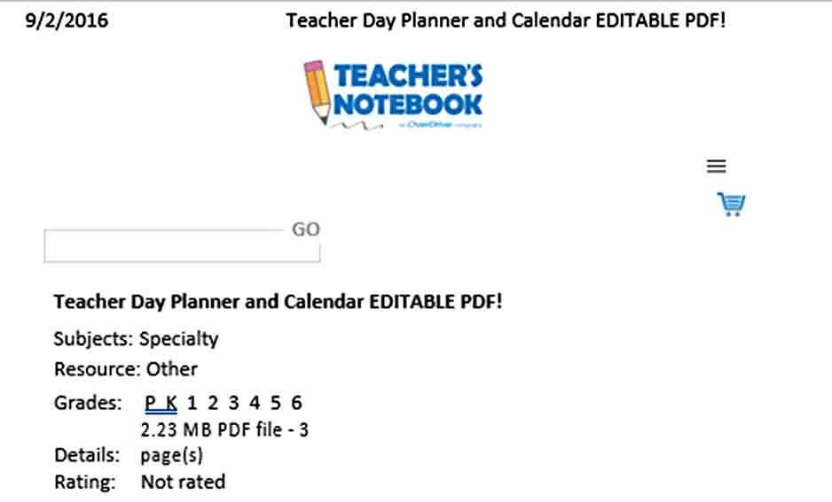 Templates Teacher Daily Planner Tem