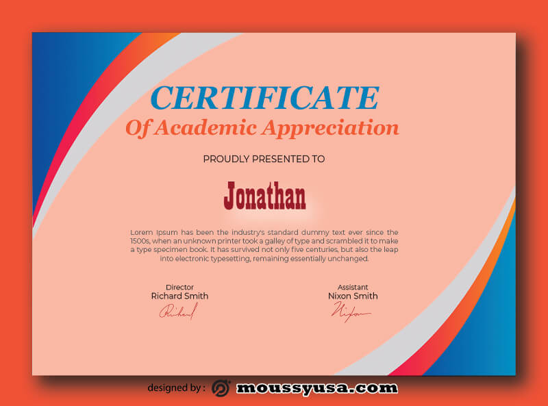 Academic Certificate Templates Ideas