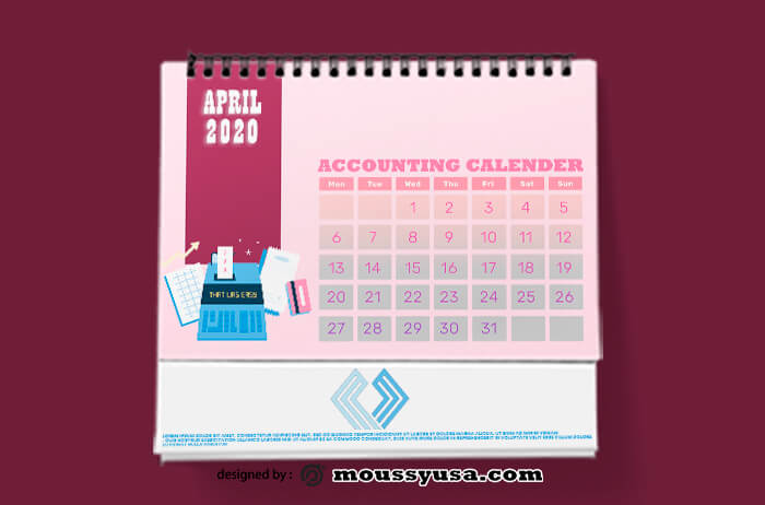 Accounting Calender Design Template