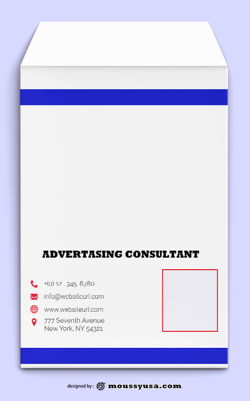 Advertasing Consultant Envelope Template Example