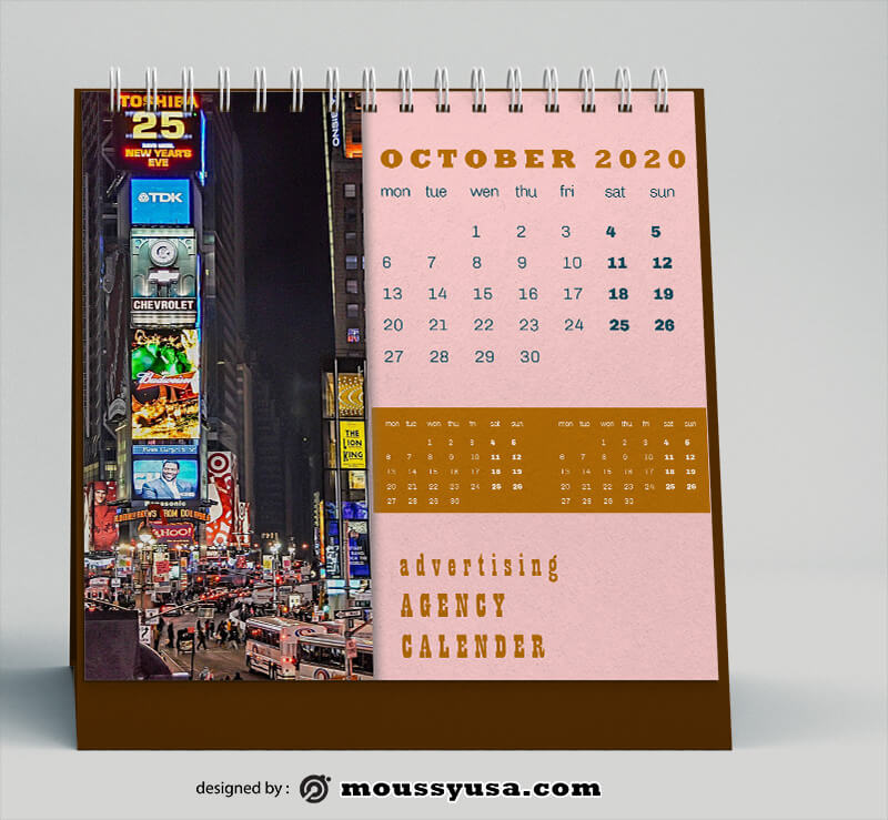 Advertising Agency Calender Template Example