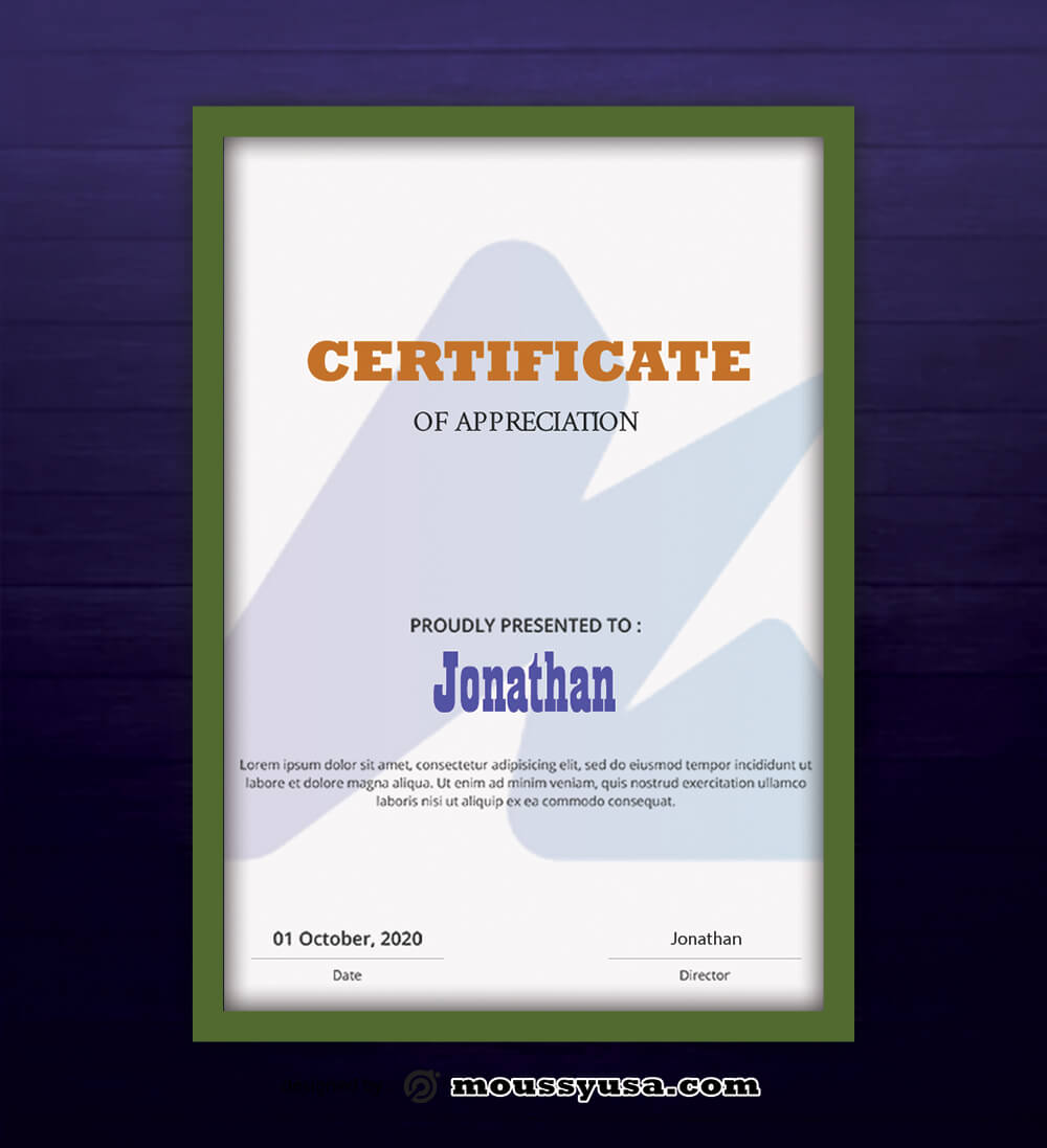 Analysis Certificate Design Ideas