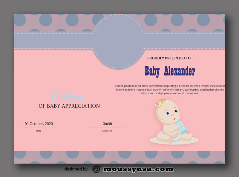 Baby Certificate Template Ideas