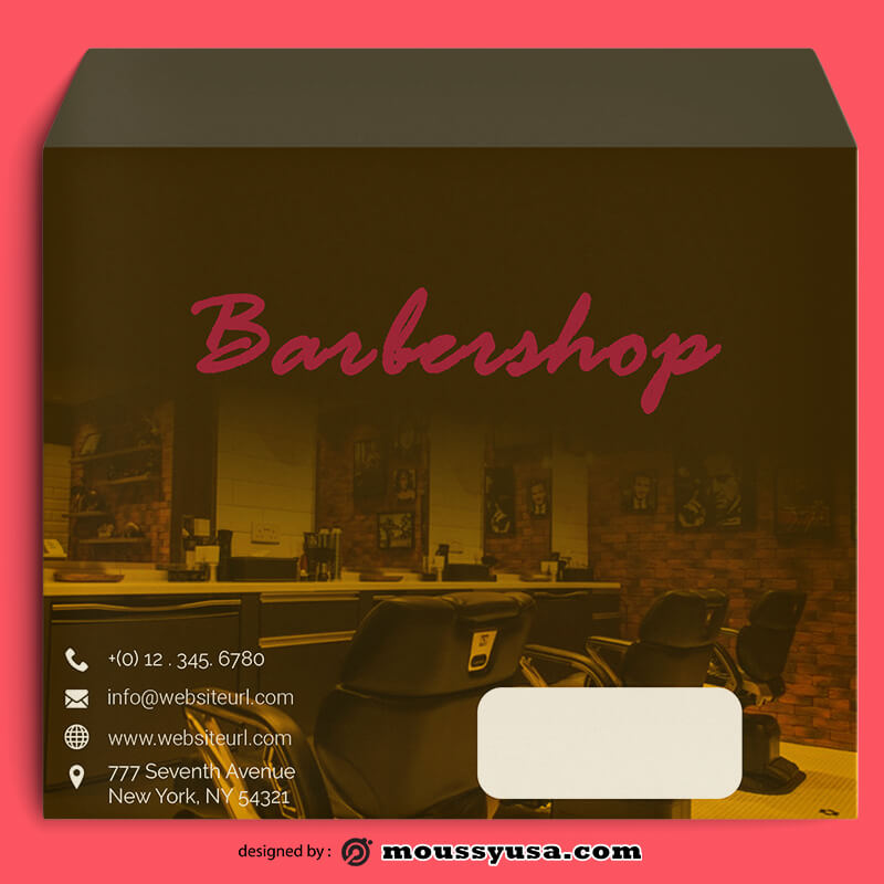 Barbershop Envelope Template Example