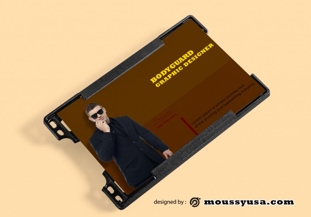 Bodyguard ID Card Design Ideas