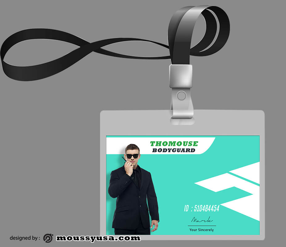 Bodyguard ID Card Design PSD