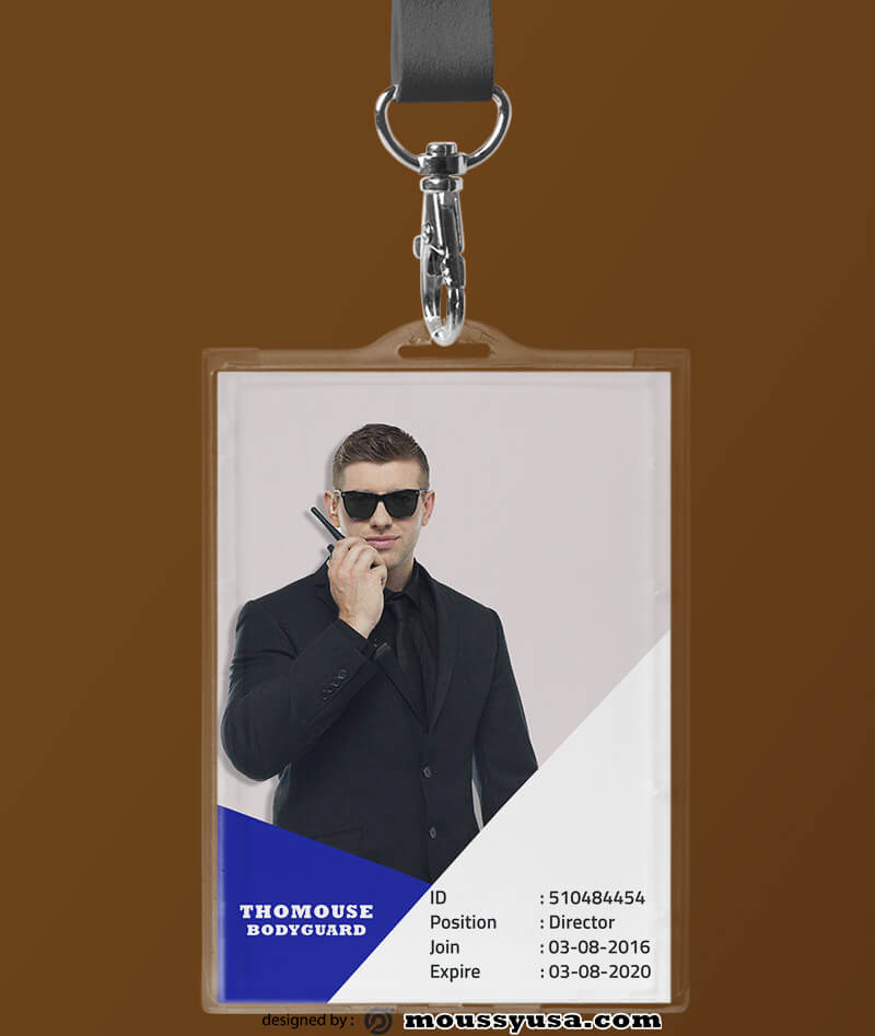 Bodyguard ID Card Design Template