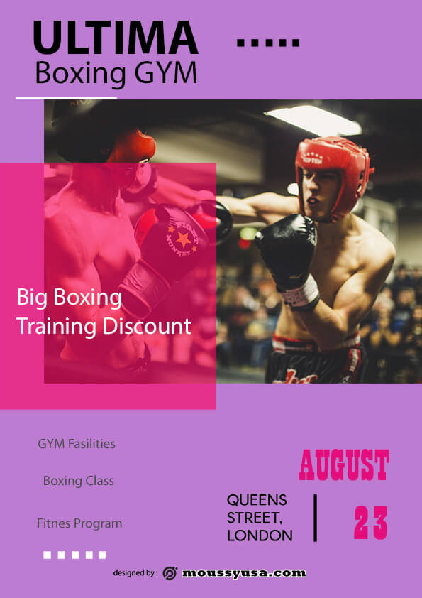 Boxing GYM flyer template ideas