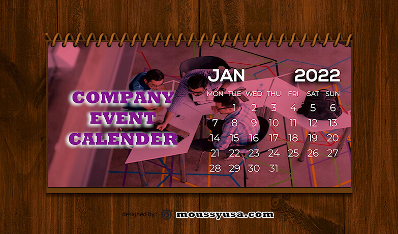 Company Event Calender Design Template