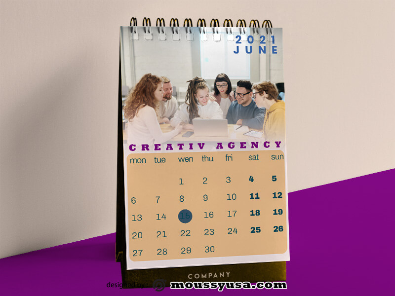 Creative Agency Calender Template Design