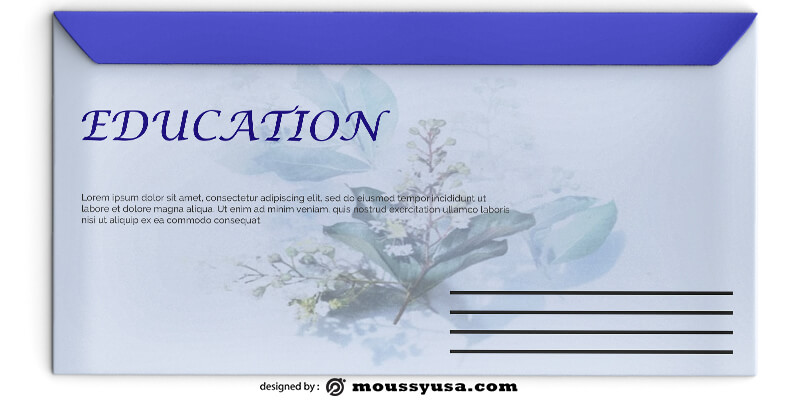 Education Envelope Design PSD