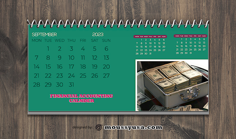 Financial Accounting Calender Design Ideas